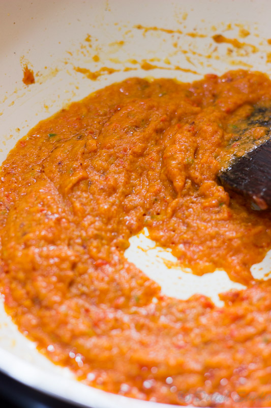 Ground paste for making restaurant style keto paneer makhani (low carb) recipe.