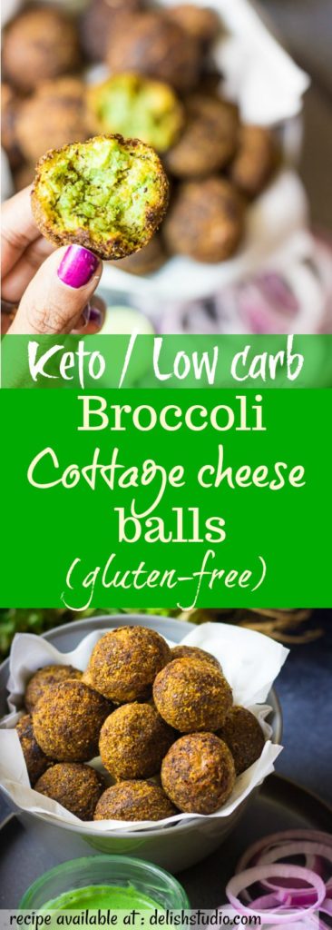 keto broccoli cottage cheese balls (low carb) for pinterest